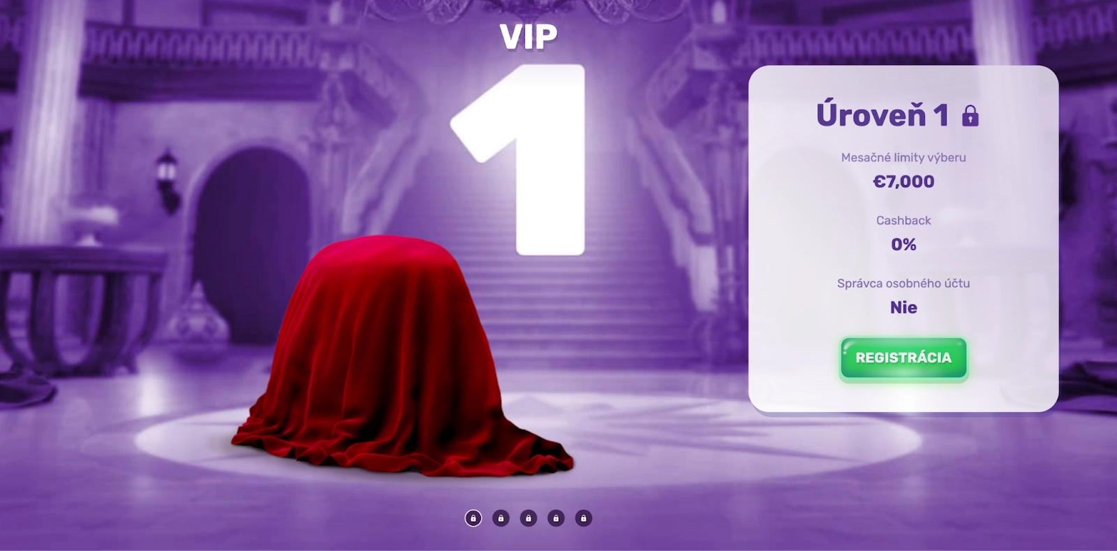 SlotsPalace Casino – Úroveň 1 VIP programu