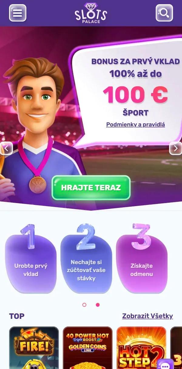 Mobilné hranie v kasíne SlotsPalace
